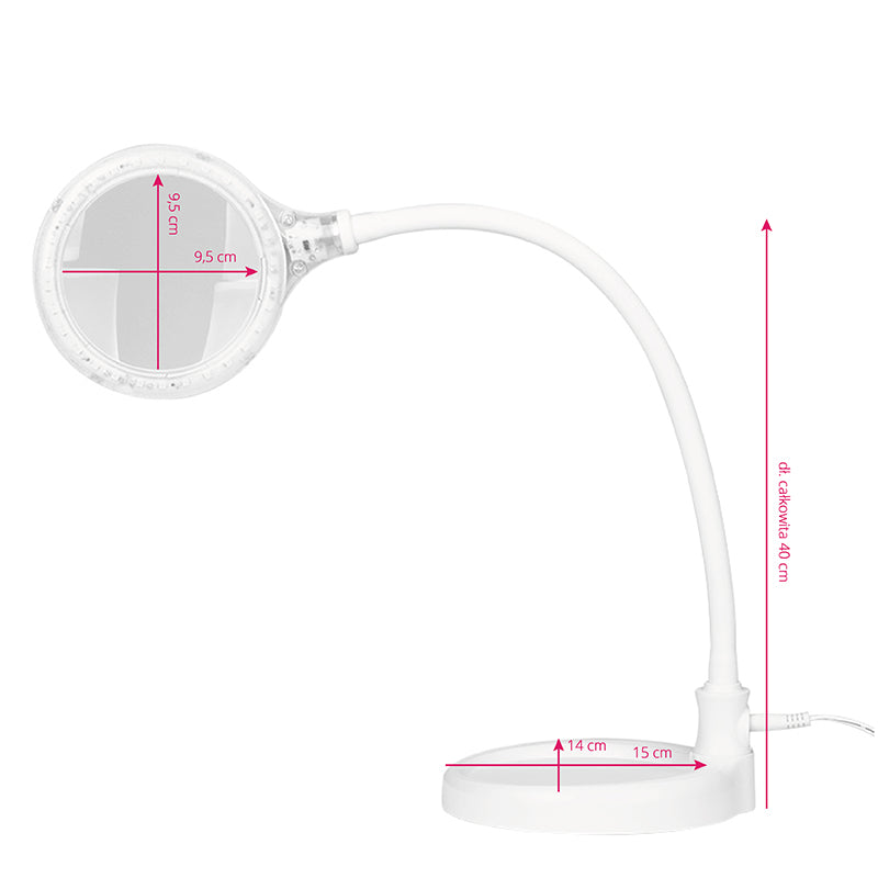 Elegante 2014-2R nagyítós lámpa 30 LED SMD, talppal és asztali csipesszel