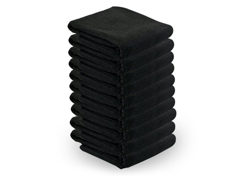 Mikroszálas törölköző 73×40 cm 10 db, fekete