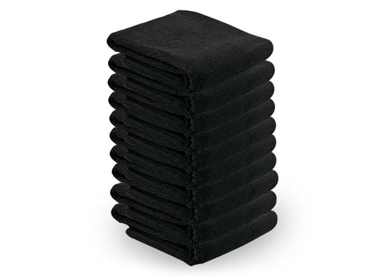 Mikroszálas törölköző 73×40 cm 10 db, fekete
