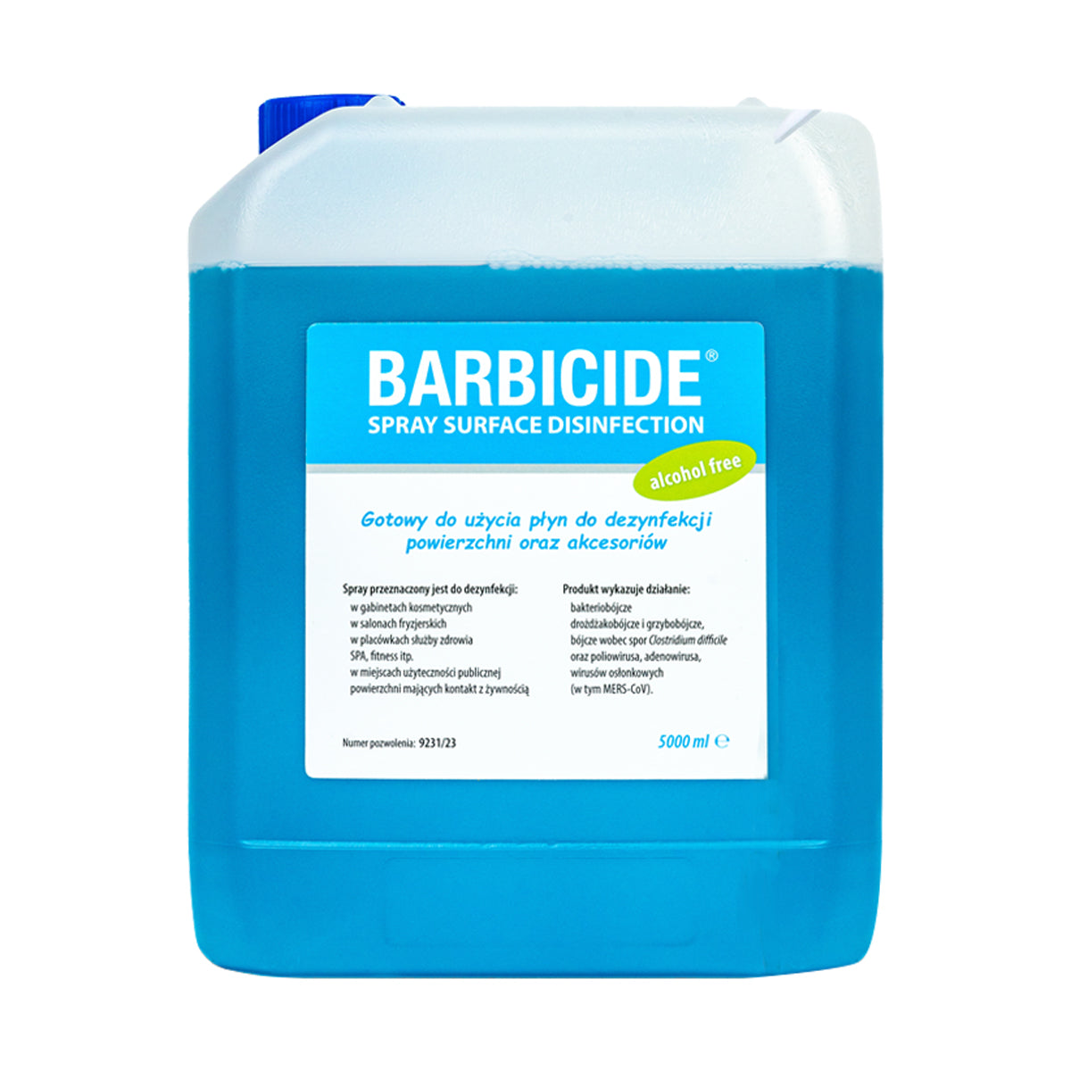 Barbicide felületfertőtlenítő utántöltő 5 l, illatmentes