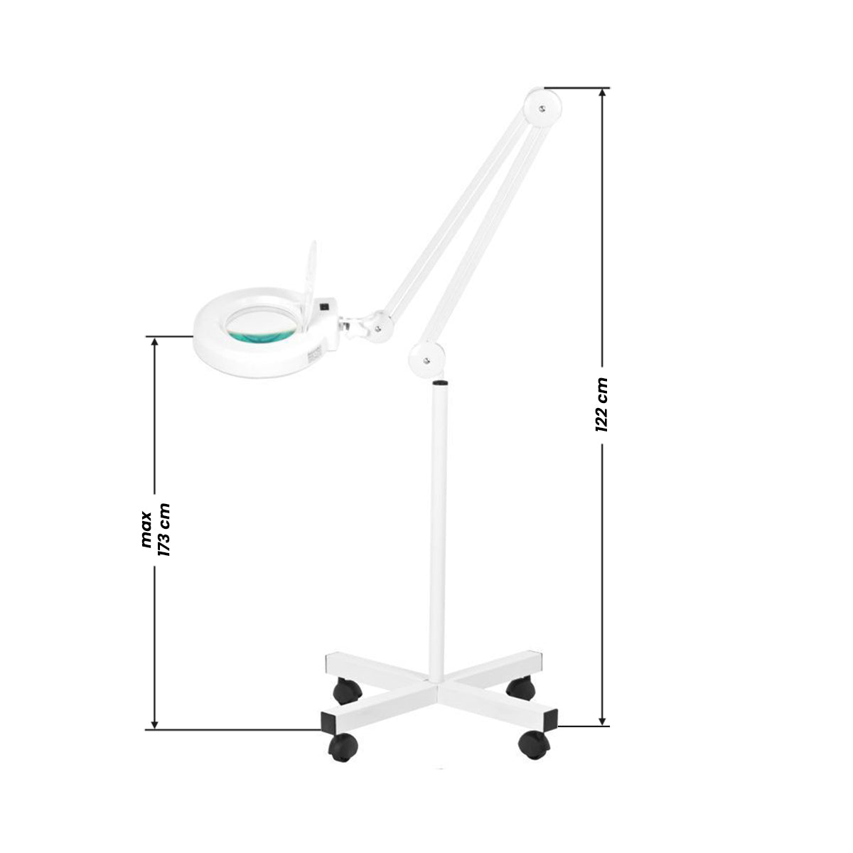 S4 LED nagyítós lámpa négykaros állvánnyal