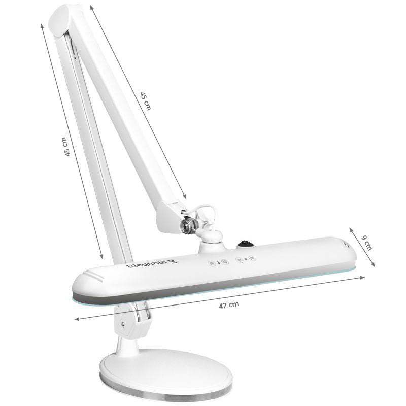 Elegante 801-TL LED munkalámpa talppal, szabályozható fényerő és fényszín, fehér