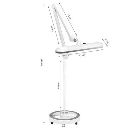 Elegante 801-L LED munkalámpa állvánnyal, szabályozható fényerő, fehér