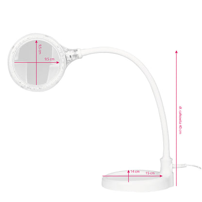 Elegante 2014-2R nagyítós lámpa 30 LED SMD, talppal és asztali csipesszel