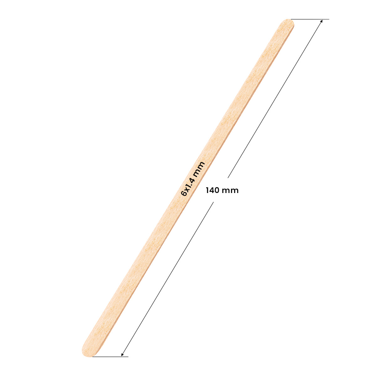 Fa gyantázó spatula kicsi 140×6 mm, 100 db