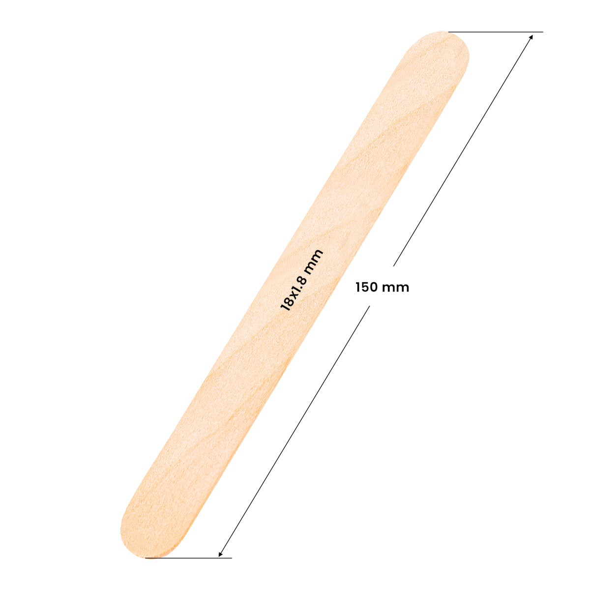 Fa gyantázó spatula nagy 150×18 mm, 50 db
