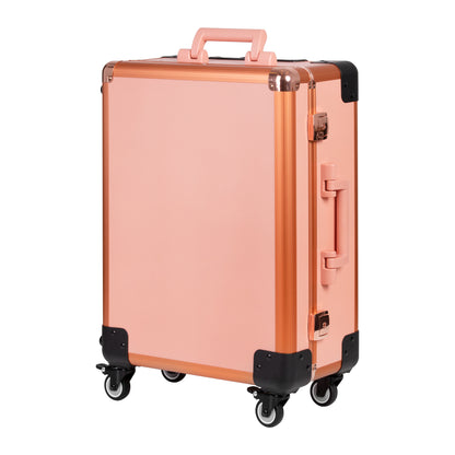 T-27 hordozható kozmetikai munkaállomás-bőrönd, rose gold