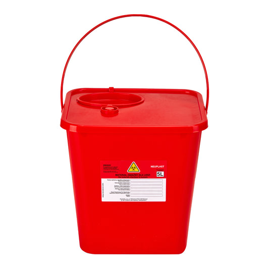 Veszélyes hulladék gyűjtőedény 5 l, piros
