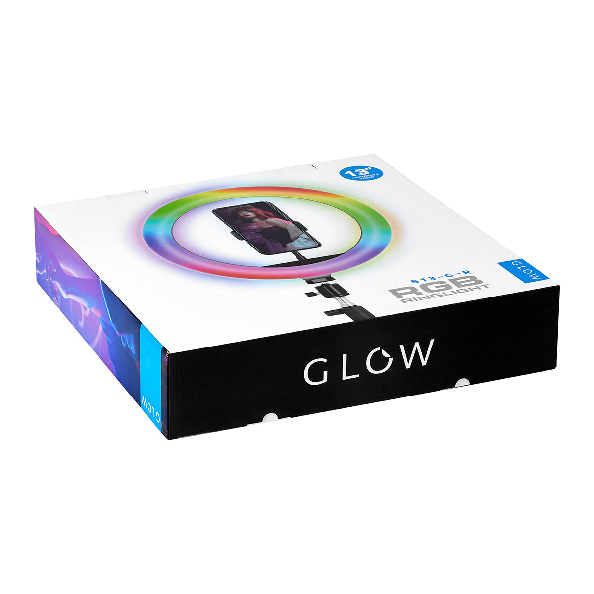 GLOW 13\ RGB ring lámpa állvánnyal, 10 W"