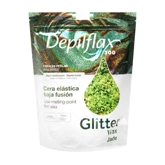 Depilflax elasztikus keménygyanta alacsony olvadáspontú gyöngyházas Jade 1000 g
