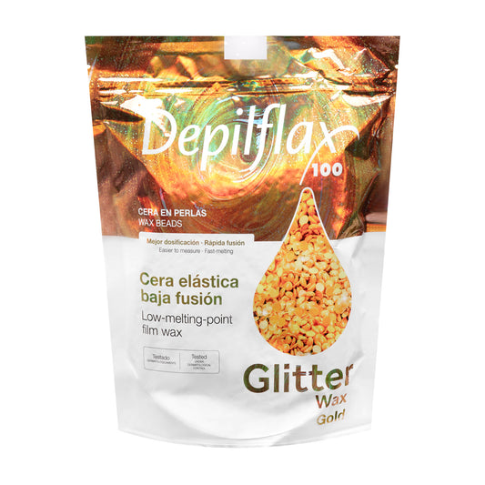 Depilflax elasztikus keménygyanta alacsony olvadáspontú gyöngyházas arany 1000 g